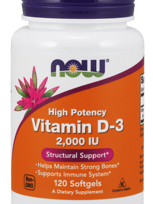 Witamina D 2000IU 120 kap. NOW