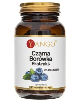 Czarna borówka ekstrakt 400mg 90kap Yango