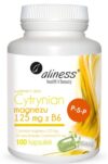 Aliness Cytrynian Magnezu 125 mg + Witamina B6 (P-5-P) – 100 kapsułek VEGE