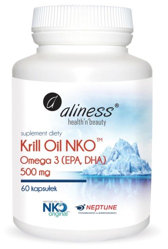 Aliness Krill Oil NKO® Omega-3 z Astaksantyną 500 mg x 60 kaps.