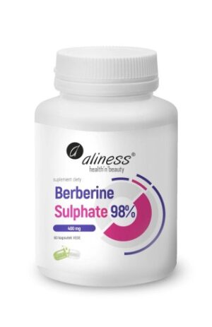 Berberine-Sulphate-98-400-mg-x-60-vege-caps Aliness Berberine Sulphate 98% 400 mg x 60 kaps. VEGE
