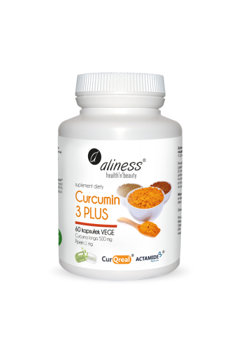 Aliness Curcumin 3 PLUS CurQreal® + Actamide® – 60 kapsułek VEGE