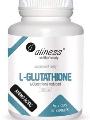 Aliness L-Glutathione Reduced 500 mg | Glutation zredukowany | 100 kapsułek VEGE