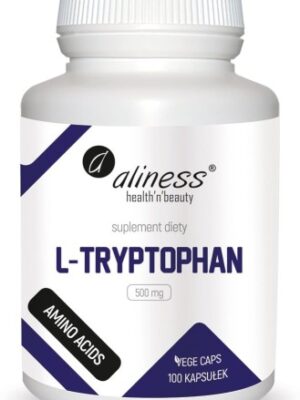 Aliness L-Tryptophan 500 mg | Tryptofan | 100 kapsułek VEGE