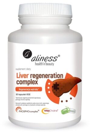 Liver-Regeneration-Complex-x-90-Vege-Caps Aliness Liver Regeneration Complex | Regeneracja i ochrona wątroby | 90 kapsułek VEGE