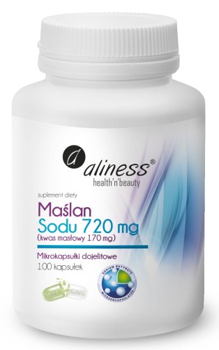 Maslan-Sodu-720-mg-Kwas-maslowy-170-mg-x-100-VEGE-kaps. Maślan Sodu 720 mg (Kwas masłowy 170 mg) – mikrokapsułki dojelitowe | 100 kapsułek VEGE