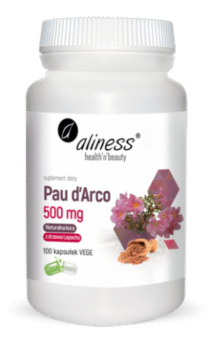 Pau-dArco-wezszy Aliness Pau d’Arco 500 mg – 100 kapsułek VEGE