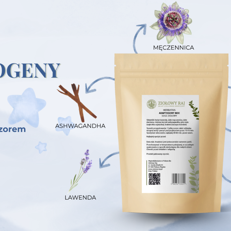Adaptogeny noc skład HERBATKA ZIOŁOWA ADAPTOGENY NOC