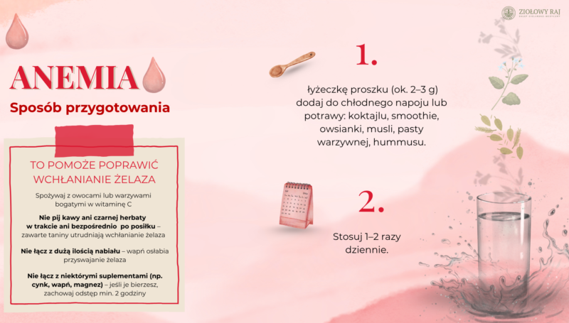 Anemia sposób przygotowania HERBATKA ZIOŁOWA NA ANEMIĘ