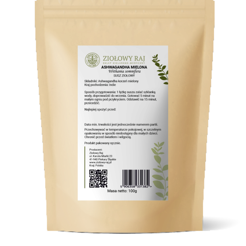 Ashwagandha mielona 100g Ziołowy Raj
