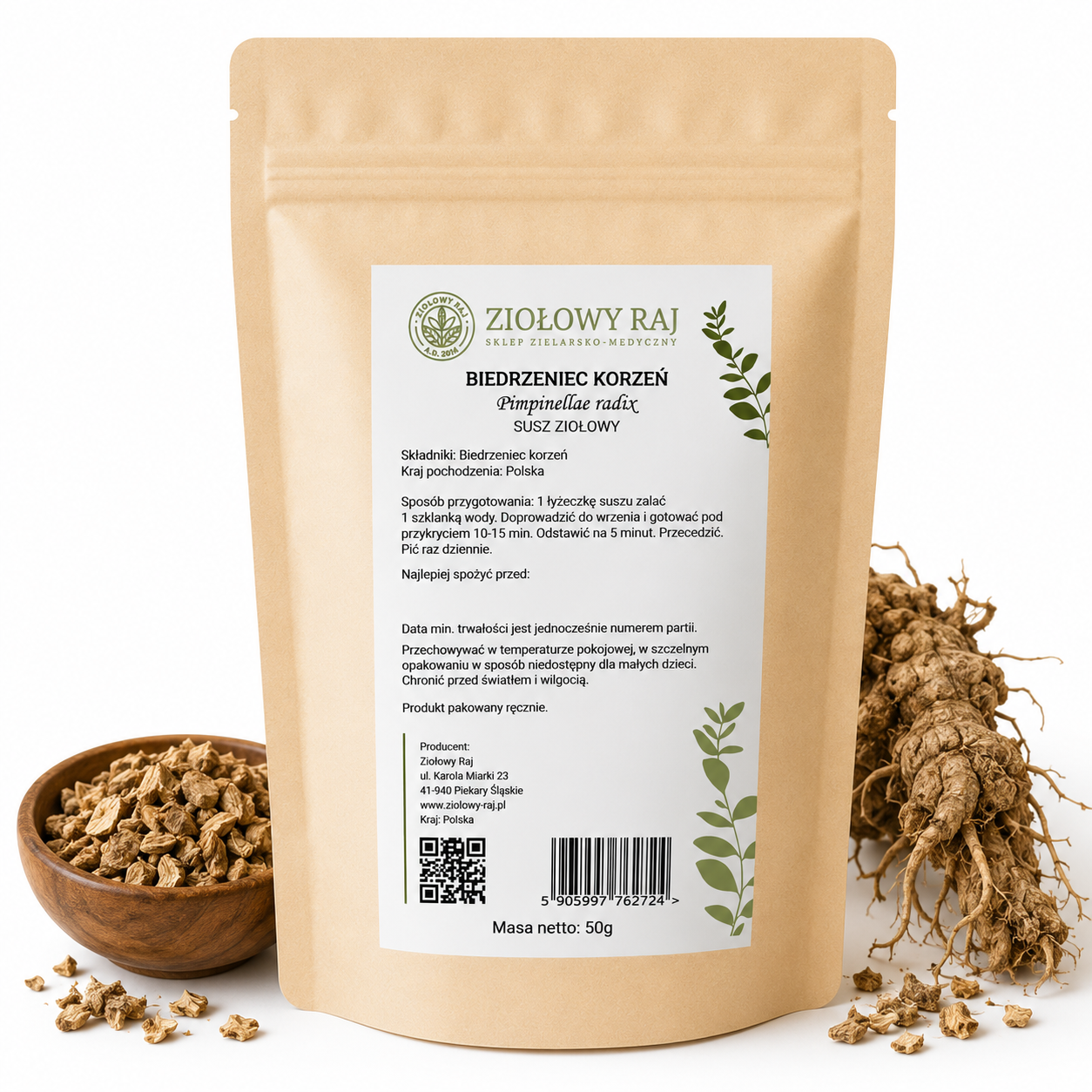 Biedrzeniec korzeń 50g Ziołowy Raj