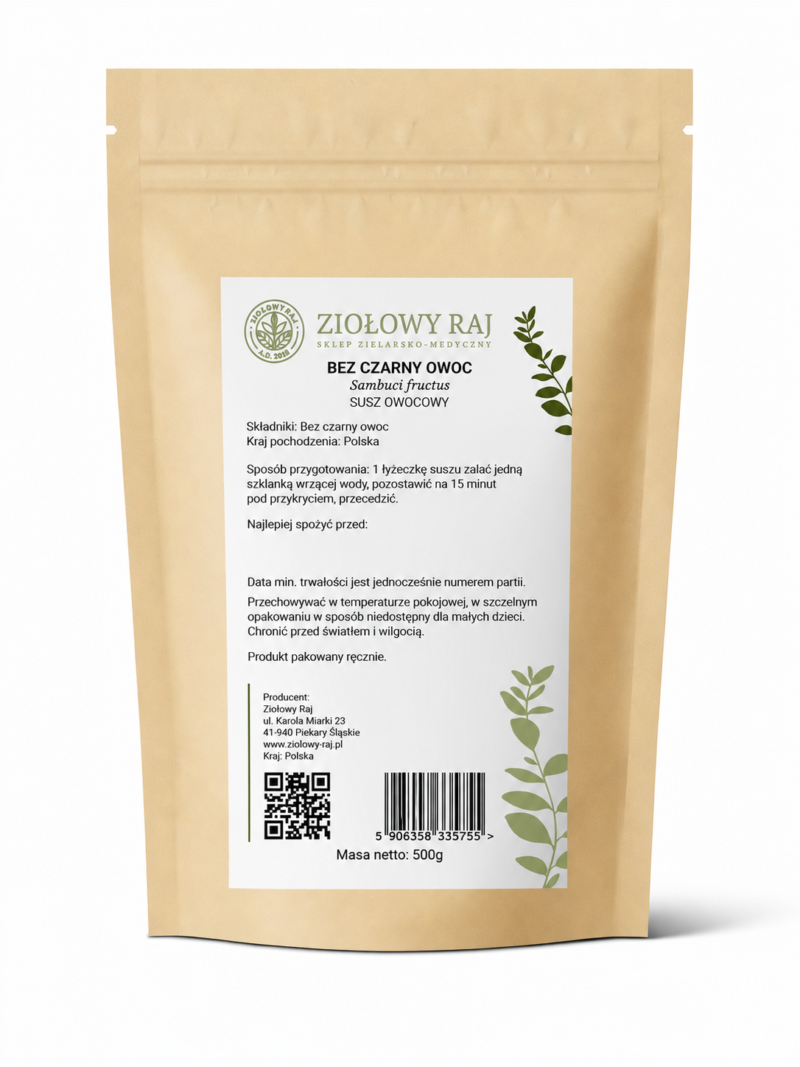 Bez czarny owoc 500g Bez czarny owoc Ziołowy Raj