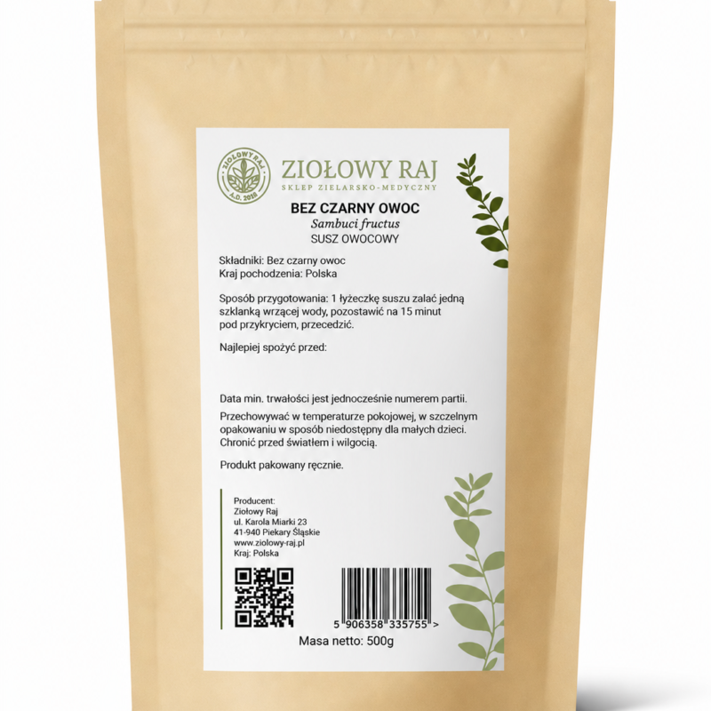 Bez czarny owoc 500g Bez czarny owoc Ziołowy Raj