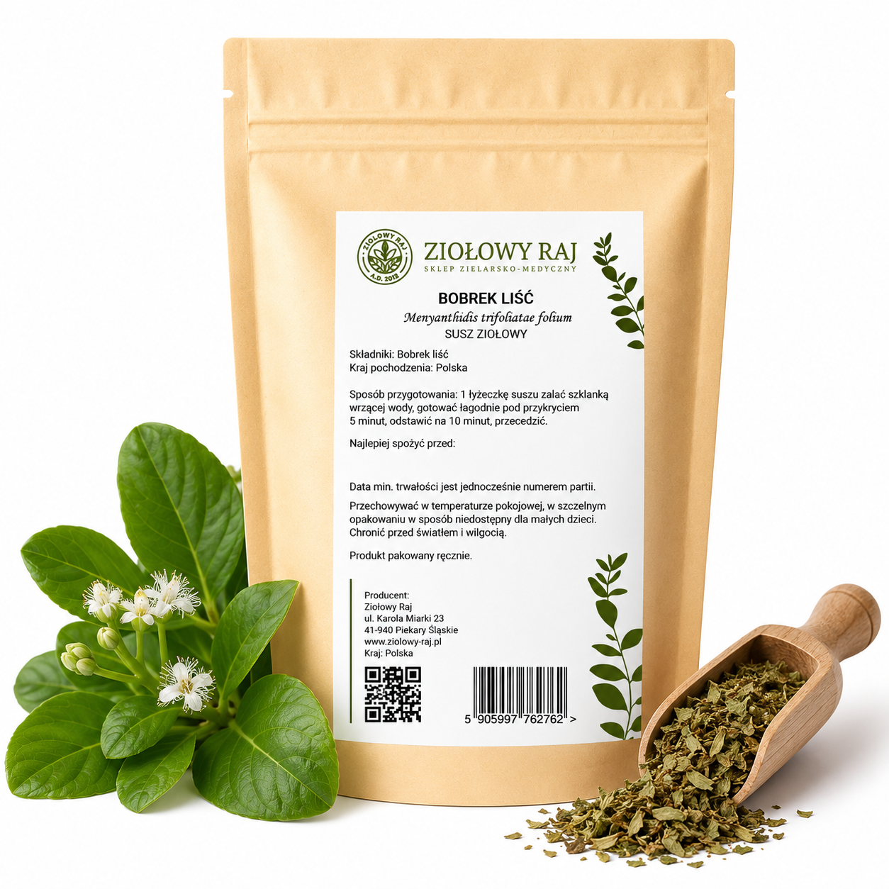 Bobrek – liść 50 g Ziołowy Raj