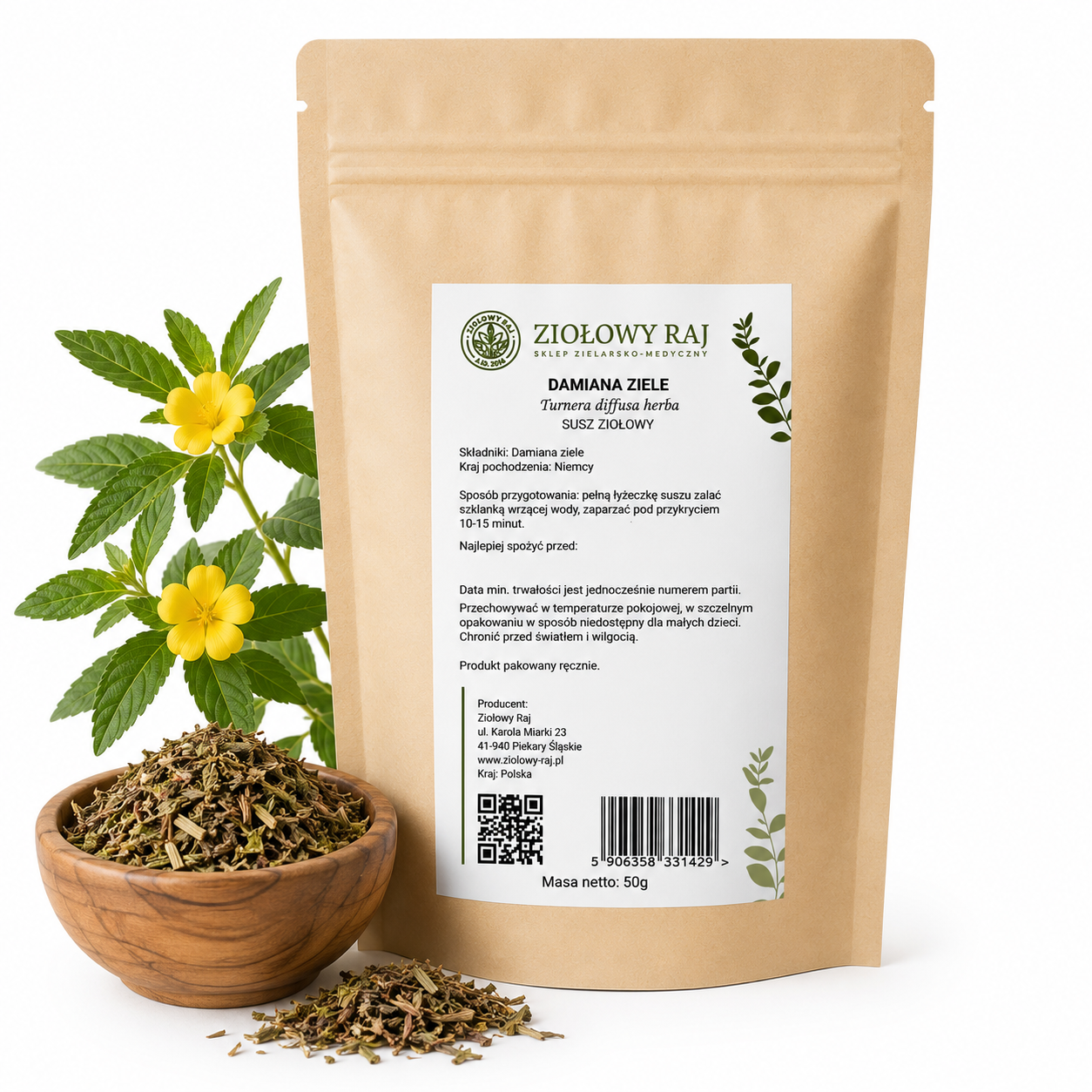 Damiana ziele 50g Ziołowy Raj