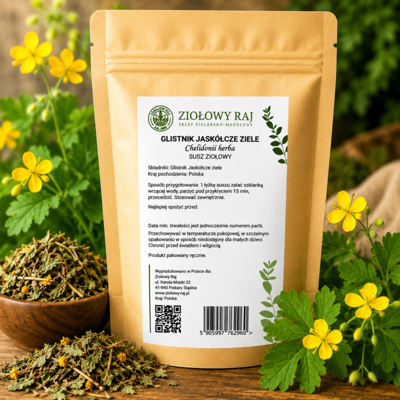 Glistnik ziele (jaskółcze ziele) 50g Ziołowy Raj