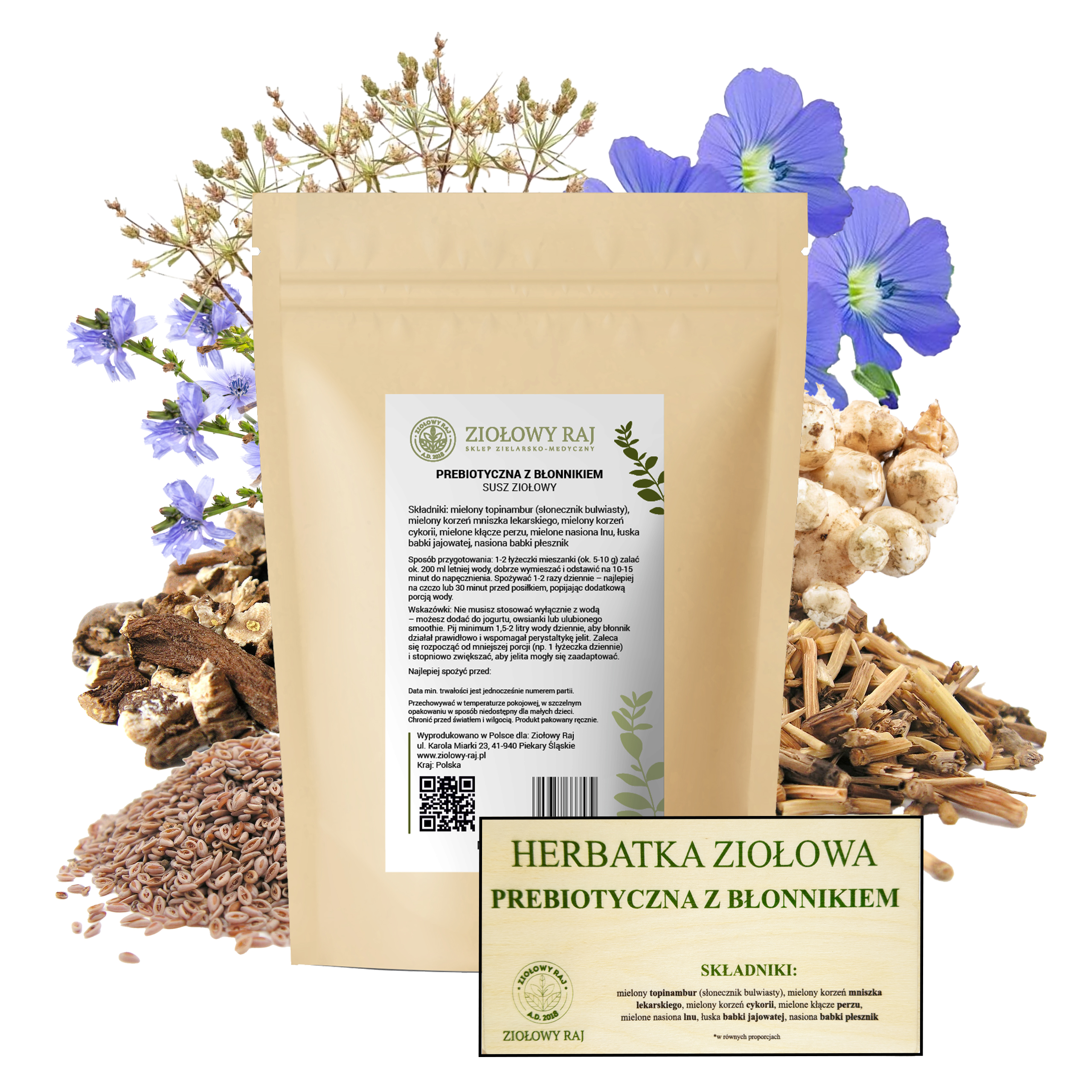 Herbatka ziołowa Prebiotyczna z błonnikiem