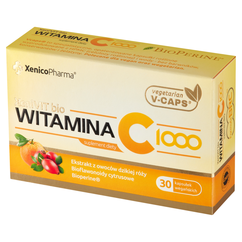 XeniVIT BIO Witamina C 1000 – Synergia Natury (Formuła BRC™ + BioPerine®)