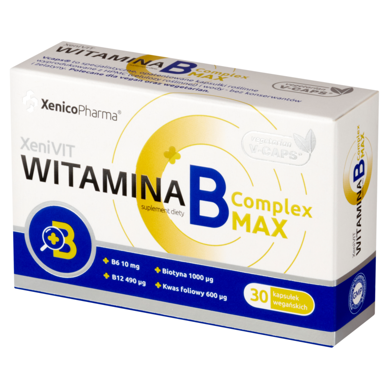 XeniVIT Witamina B Complex MAX – Energia i Nerwy (Metylokobalamina)