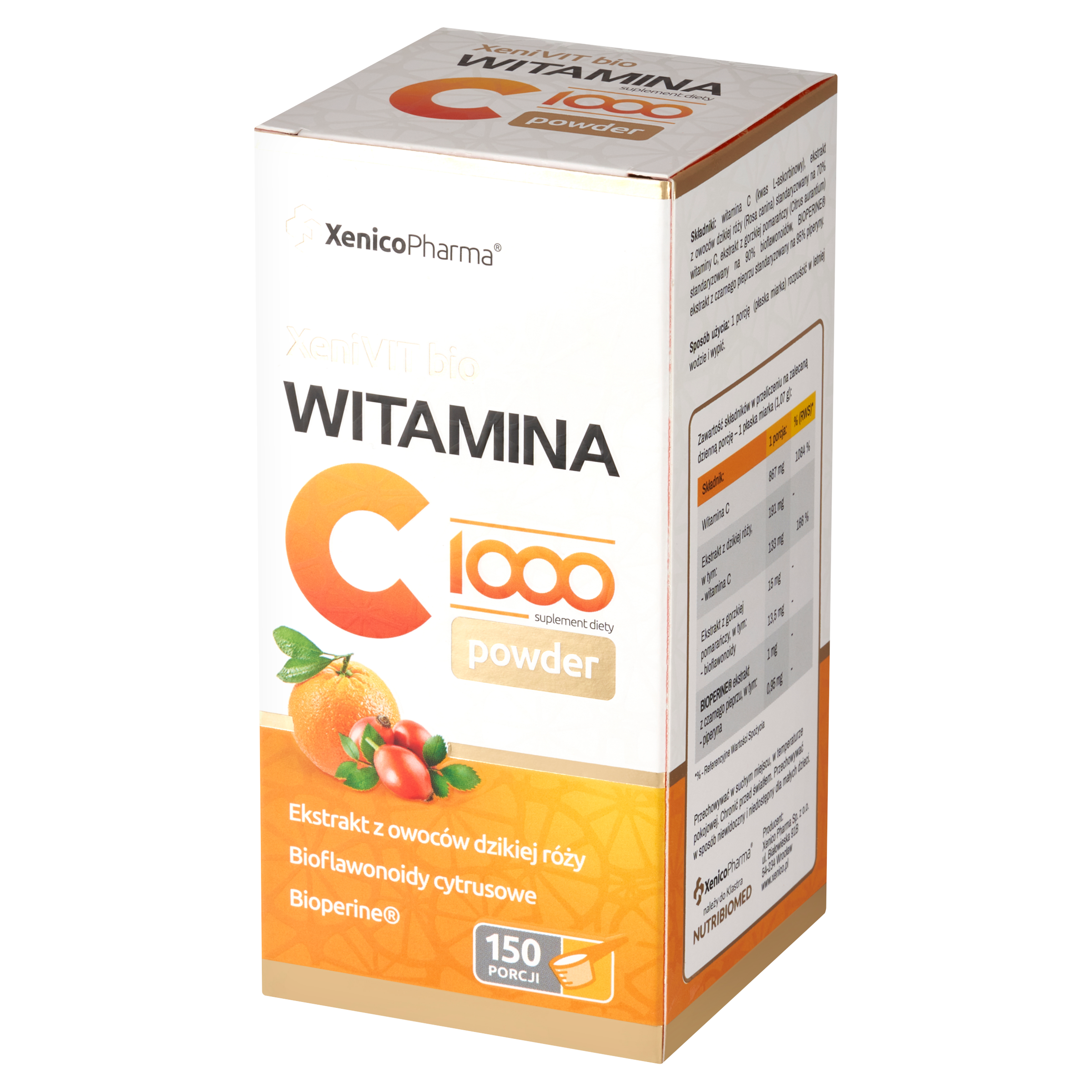 XeniVIT BIO Witamina C 1000 Powder – Czysta Moc w Proszku (Odporność i Ekonomia)