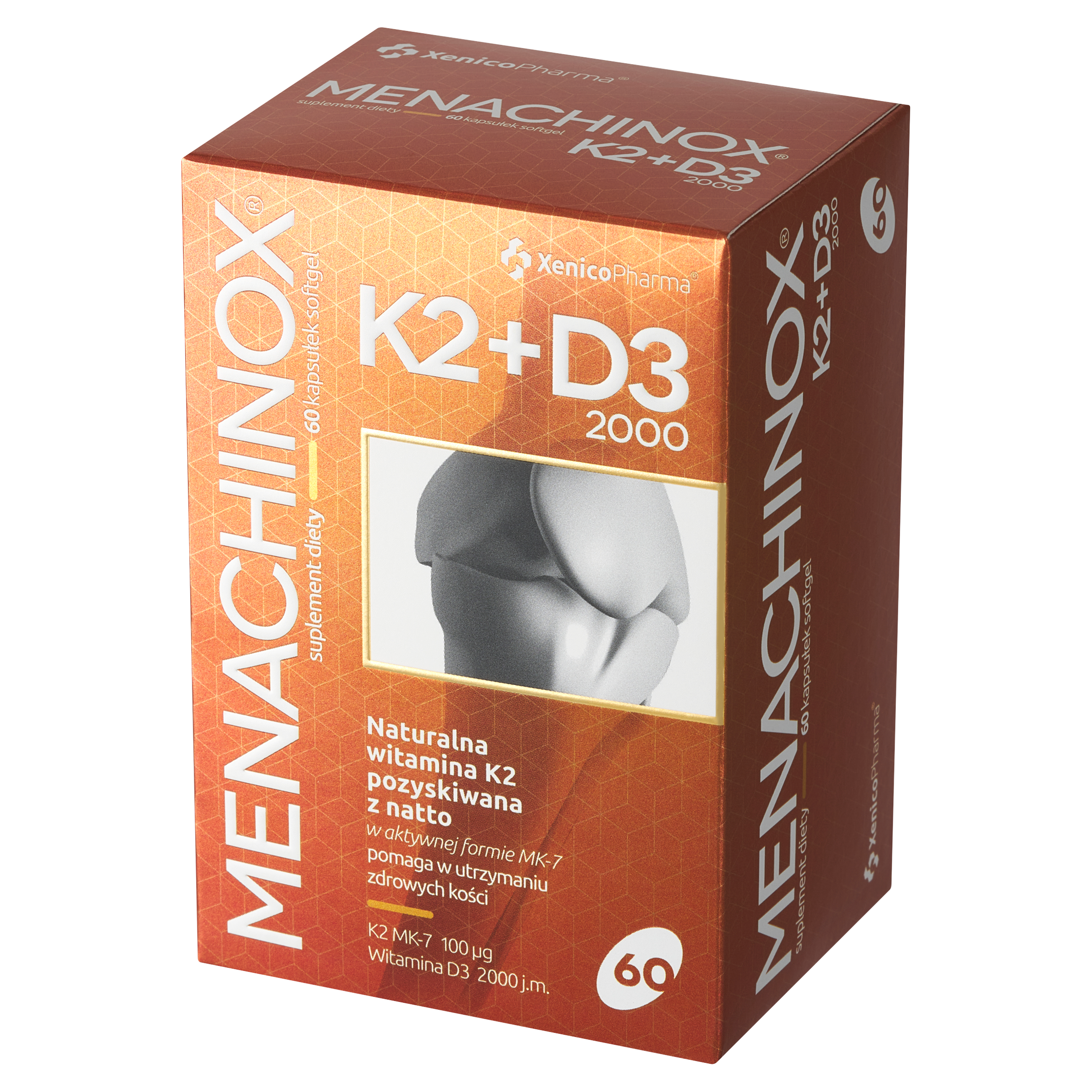 Menachinox® K2 + D3 2000 (60 szt.) – Słoneczny Duet (Zapas na Odporność)