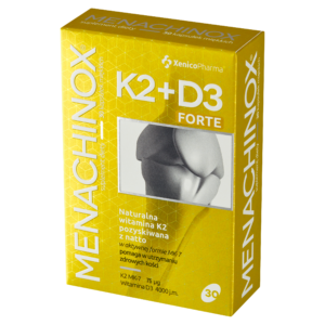 Menachinox® K2 + D3 4000 FORTE – Podwójna Siła D3 (Głębokie Niedobory i Seniorzy)