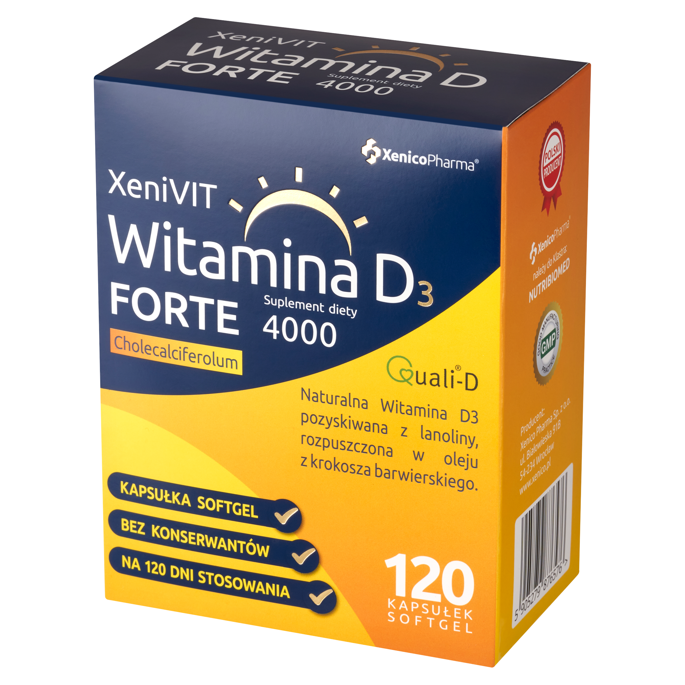 XeniVIT Witamina D 4000 FORTE – Słoneczna Moc dla Seniora (Quali-D® w Oleju)