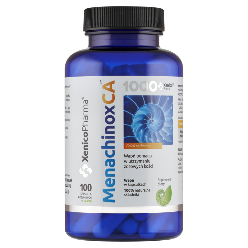 5905279876590 Menachinox® CA 1000 – Naturalny Wapń (Mocne Kości i Regeneracja)