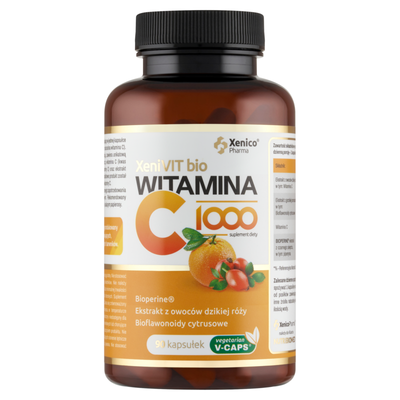 XeniVIT BIO Witamina C 1000 (90 szt.) – Rodzinna Odporność (Formuła BRC™)