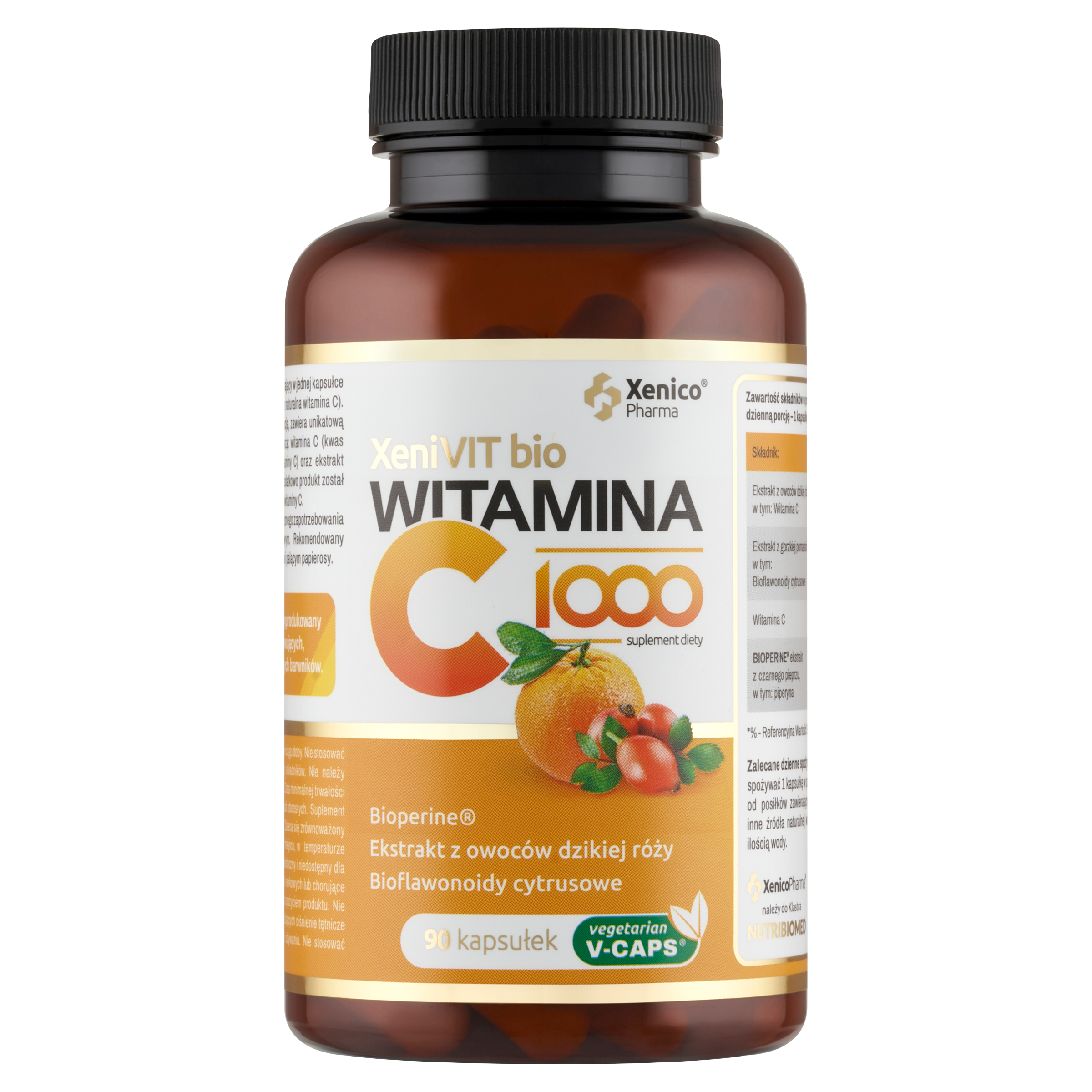 XeniVIT BIO Witamina C 1000 (90 szt.) – Rodzinna Odporność (Formuła BRC™)