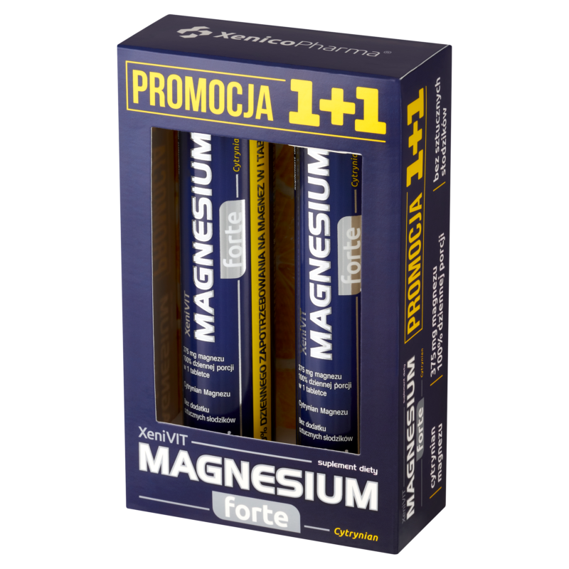 5905279876873 XeniVIT Magnesium Forte – 100% Dziennej Dawki (Cytrynian ze Stewią)