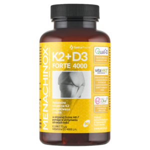 Menachinox® K2 + D3 4000 FORTE (90 szt.) – Potężna Dawka D3 (Ekonomiczna Odporność)
