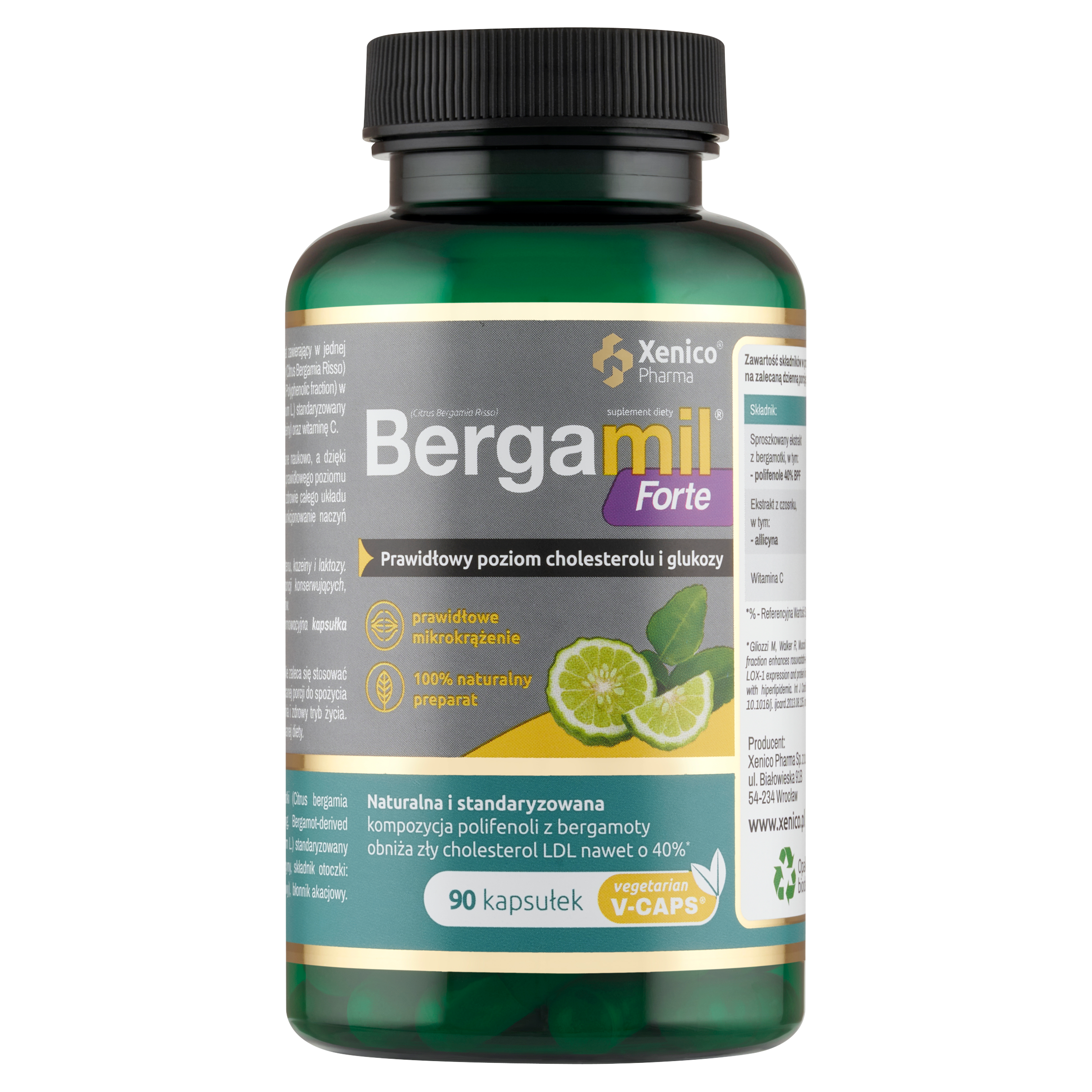 Bergamil Forte (90 szt.) – Bergamotka i Czosnek (Kompleksowa Kuracja dla Serca)