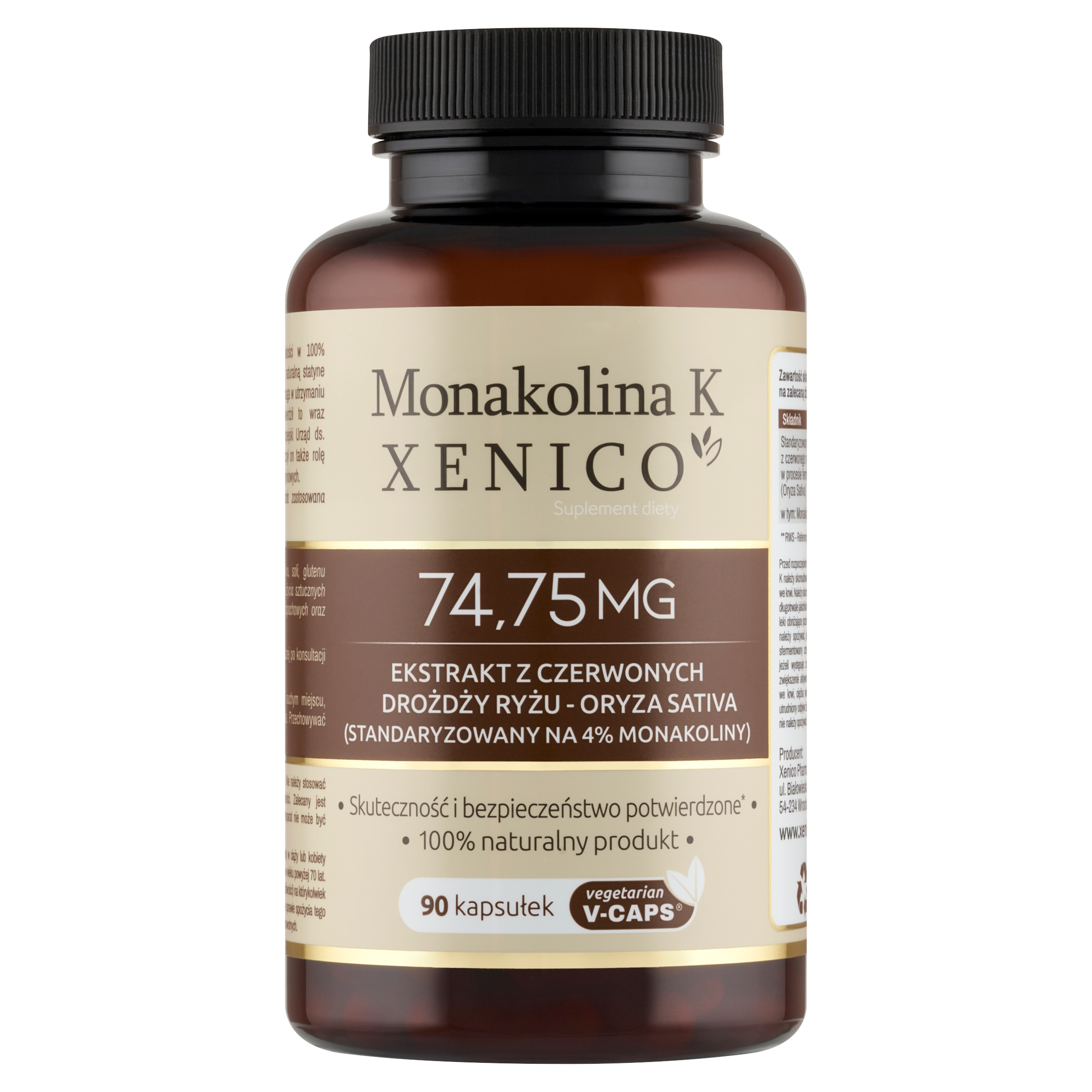 Monakolina K Xenico® (90 szt.) – Naturalna statyna (cholesterol pod kontrolą)