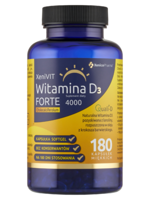 XeniVIT Witamina D 4000 FORTE (180 szt.) – Senioralna Dawka na Pół Roku