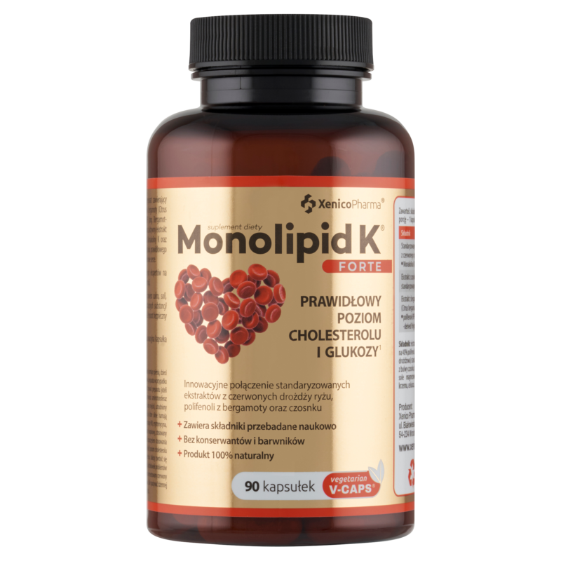 5905683269056 MONOLIPID K® FORTE (90 szt.) – Monakolina K i Bergamotka (Ekonomiczna Kuracja)