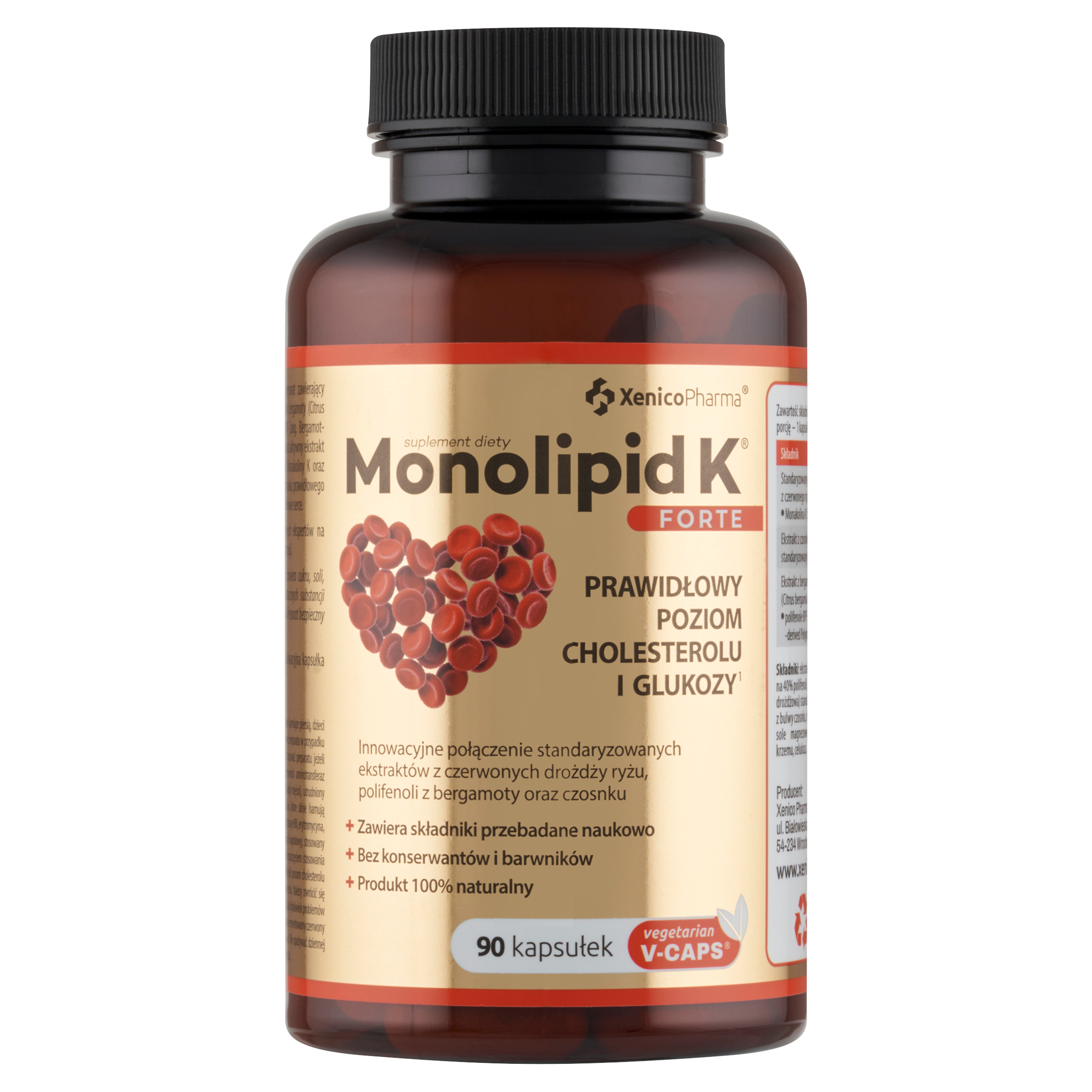 MONOLIPID K® FORTE (90 szt.) – Monakolina K i Bergamotka (Ekonomiczna Kuracja)