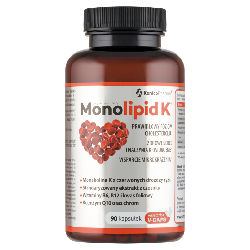 5905683269070 MONOLIPID K® (90 szt.) – Czerwony Ryż i Witaminy B (Ekonomiczna Ochrona Serca)