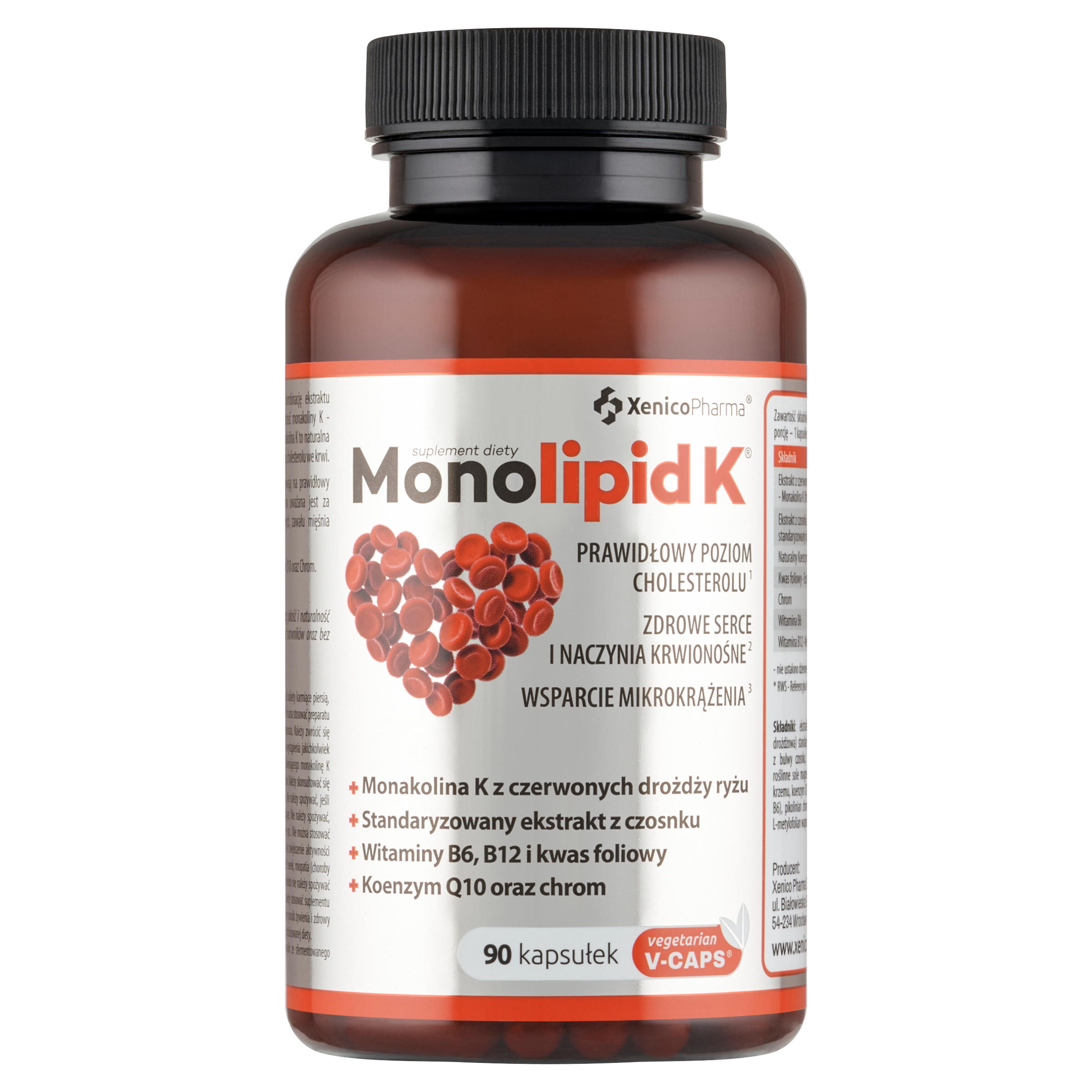 MONOLIPID K® (90 szt.) – Czerwony Ryż i Witaminy B (Ekonomiczna Ochrona Serca)