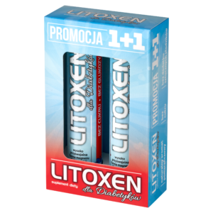 Litoxen dla Diabetyków 1+1 (40 szt.) – Elektrolity Musujące (Pomarańcza)