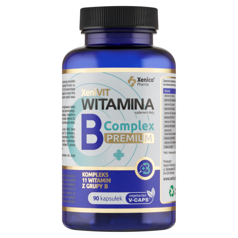 5905683269148 XeniVIT Witamina B Complex Premium (90 szt.) – Pełne Spektrum na 3 Miesiące