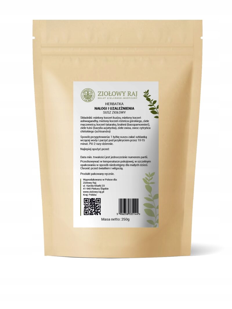 Ziola-wspierajace-przy-nalogach-250g-Kudzu-Ashwagandha-Tulsi-Brahmi HERBATKA wspierająca przy nałogach