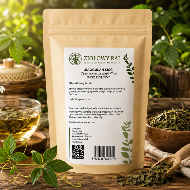 Jiagulan liść premium Jiaogulan (gynostemma) liść 50g Ziołowy Raj