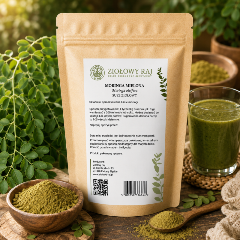 Moringa mielona premium Moringa mielona 100g Ziołowy Raj